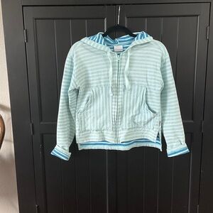 Columbia Light Blue Striped Women's Hoodie